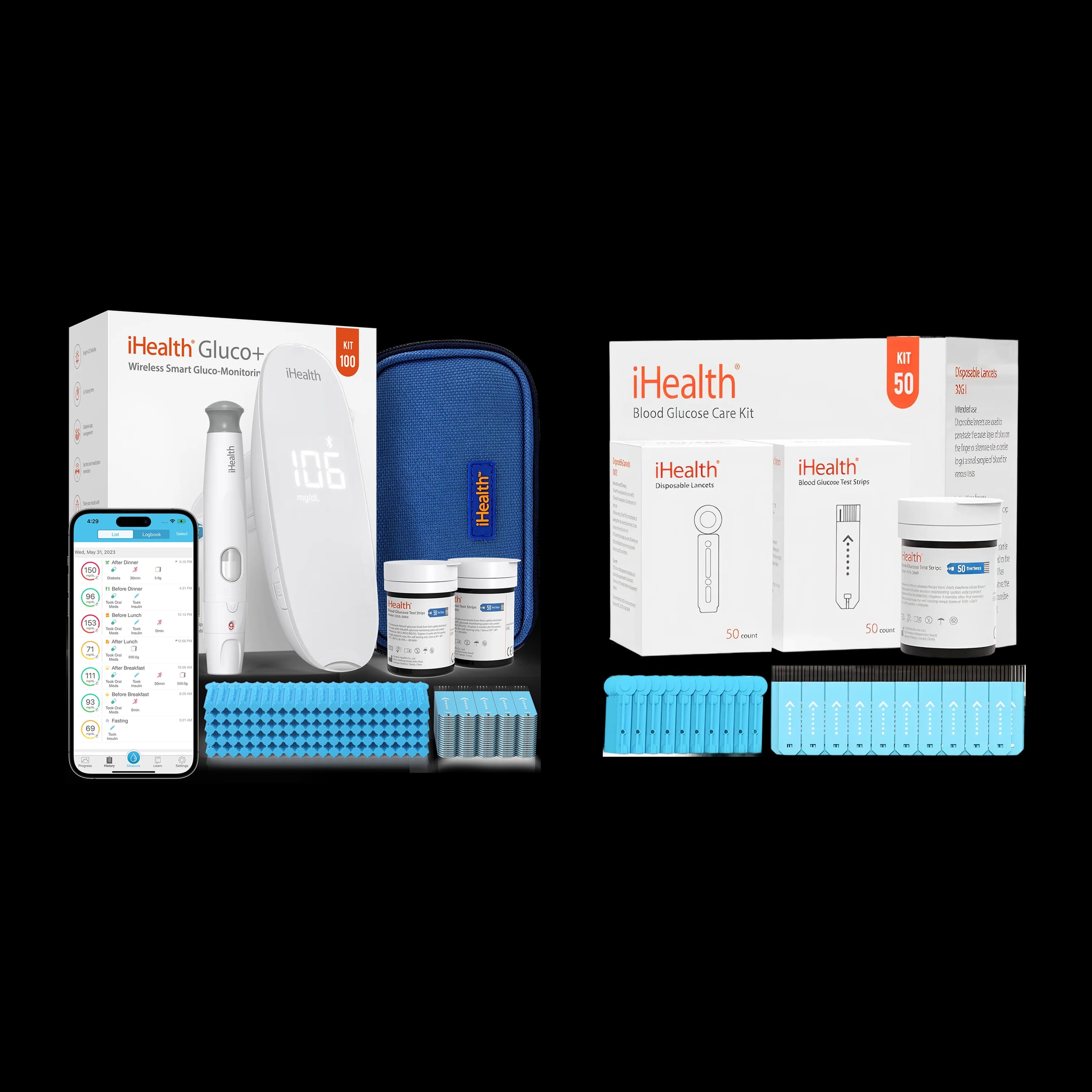 iHealth Gluco+ Wireless Smart Gluco-Monitor 150-Kit