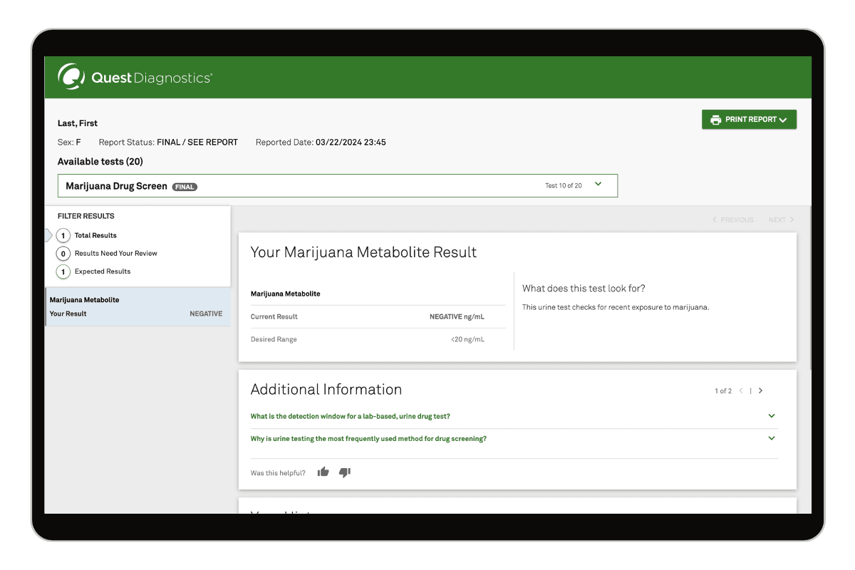 Marijuana Drug Screen